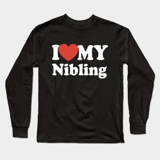 I Love My Nibling For Aunts And Uncles Long Sleeve T-Shirt